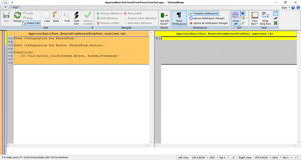 Test de aprobación con ApprovalTests. Windows Forms, WPF, ASP y más